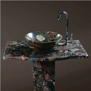 Colorful Granite Sinks,Basins,Polished Pedestal Sink,Washing Basin,Colorful Stone Granite Wash Bowls