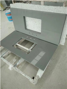 Grey Pure Quartz Standard Tops, Straight Edge Tops