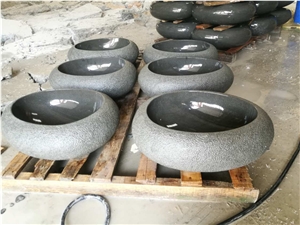 Hainan Grey Basalt Sinks,Black Stone Bathroom Sinks,Grey Basalt Sinks,Grey Basalt / Andesite Wash Basins,Grey Andesite Vessel Sink