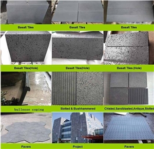 Volcano Black Basalt Covering Tiles,Hainan Black Basalt Flooring ,Black Basalt Building Stone,Hainan Black Andestie Basalt Wall Tiles