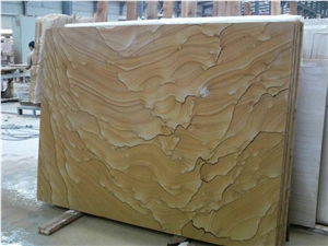 Chinese Yellow Landscape Sandstone Slabs
