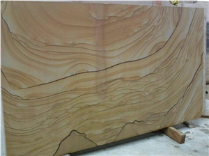 Chinese Yellow Landscape Sandstone Slabs