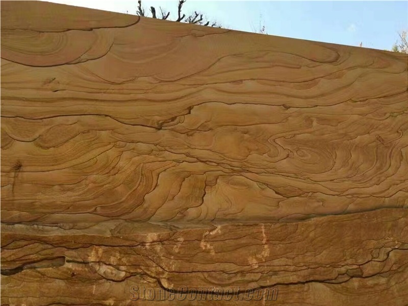 Chinese Yellow Landscape Sandstone Slabs