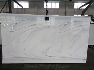Little Blue Artifical Crystallized Glass Stone Slabs