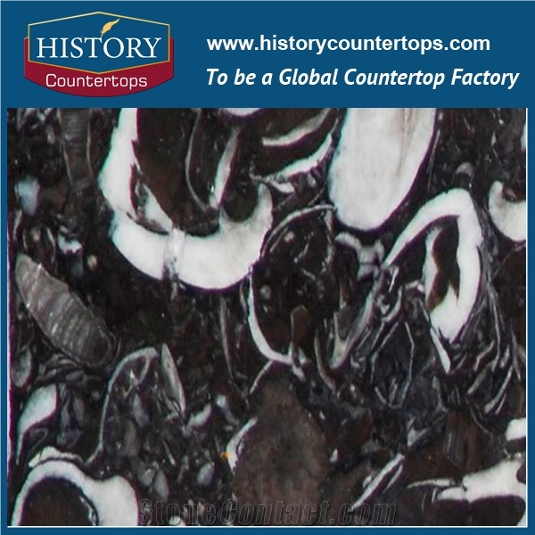 2017 Black Color Granite Dream Circle Slabs and Tiles for Building Material Polishing, Kitchen Countertops and Bathroom Vanity Top for Solid Surface