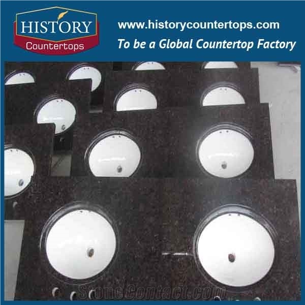 2017 Low Price Hot Sale Cheap Natural Stone,India Building Metarial,High Polished Granite,Tan Brown Color Bathroom Countertops, Vanity Tops