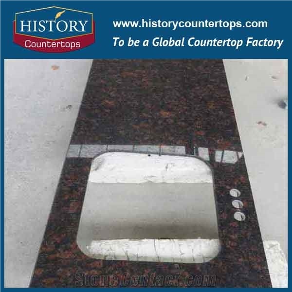 2017 Low Price Hot Sale Cheap Natural Stone,India Building Metarial,High Polished Granite,Tan Brown Color Bathroom Countertops, Vanity Tops