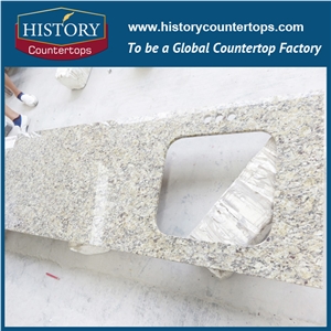 2017 Low Price Hot Sale High Quality Brazil Giallo Ornamental Yellow Granite for Kitchen Countertops, Solid Bar Tops,Kitchen Worktops