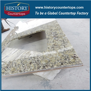 2017 Low Price Hot Sale High Quality Brazil Giallo Ornamental Yellow Granite for Kitchen Countertops, Solid Bar Tops,Kitchen Worktops