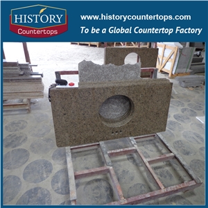 2017best Selling High Polished and Low Price Granite,Tropic Brown Granite Bathroom Countertop, Solid Surface and Coustom Vanity Tops