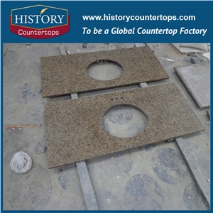 2017best Selling High Polished and Low Price Granite,Tropic Brown Granite Bathroom Countertop, Solid Surface and Coustom Vanity Tops