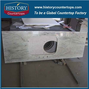 Brazil Thunder White Granite,High Polished Building Material for Custom Vanity Top,Bathroom Countertops,Solid Surface White Granite Countertops