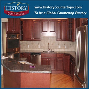 Cheap Kitchen Tops for Granite, Engineered Countertops Polished Surface Tops with Custom Edging for Hospitality Projects