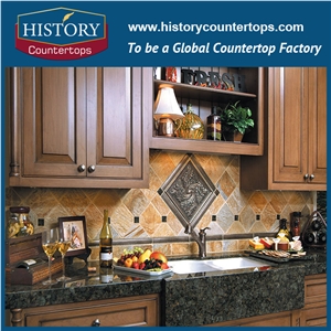 Cheap Price and Good Quality Prefabricate Granite Countertops, Polished Surface Kitchen Island Tops for Hospitality and Multi-Family Projects