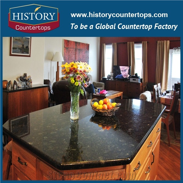 Cheap Price and Good Quality Prefabricate Granite Countertops, Polished Surface Kitchen Island Tops for Hospitality and Multi-Family Projects