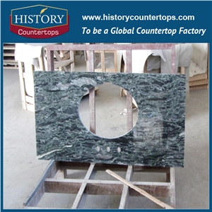China High Polished Granite India Green Granite Bathroom Countertops, Solid Surface Building Stone, Custom Vanity Tops for Sales