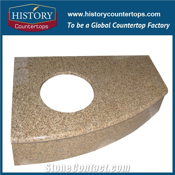 China Natural Stone Granite Chrysanthemum Yellow Granite Building Materials for Kitchen Countertop, Polished Tiles Slabs for Hotel & Multi-Family Projects
