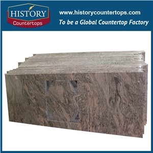 China Natural Stone Granite Multicolor Grain / Sand Ripple Granite Building Materials for Bathroom Countertop, Vanity Tops,Polished Tiles Slabs for Hotel & Multi-Family Projects