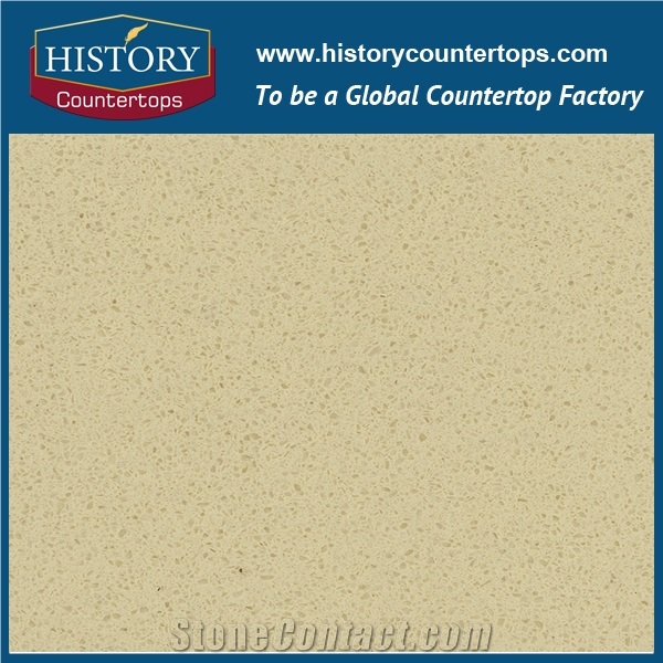 China Premium Grade Artificial Beige Color Kamari Quartz, Cut Size, Polished, Flat Edge, Eased Edge, Beveled Edge, Bath Countertops