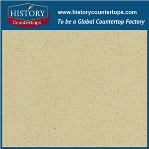 China Premium Grade Artificial Beige Color Kamari Quartz, Cut Size, Polished, Flat Edge, Eased Edge, Beveled Edge, Bath Countertops