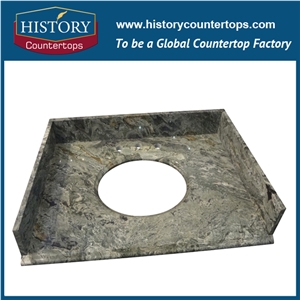 Chinese Supplier Hot Sale China High Polished Granite, Own Quarries Green Granite,Cheap Jade Green a Granite Bathroom Countertops, Custom Vanity Tops