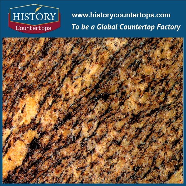 Chinese Supplier Natural Building Material,Brazil Giallo California Yellow Granite Kitchen Countertops, Kitchen Island Top and Bar Top for Sales