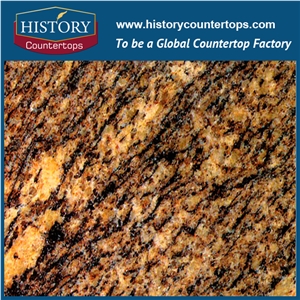 Chinese Supplier Natural Building Material,Brazil Giallo California Yellow Granite Kitchen Countertops, Kitchen Island Top and Bar Top for Sales