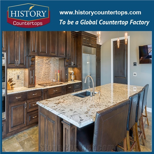 High Polished Natural Stone,Arctic Cream Beige Granite,Granite Litchen Cpuntertops,Natural Durable Stone for Kitchen Bar Tops&Worktops&Islang Tops