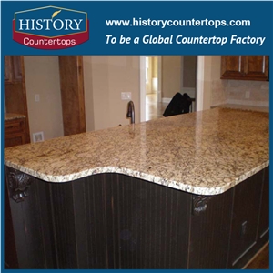 Hot Sale & High Quality Yellow Color Old Giallo Veneziano Granite Building Material for Polished Kitchen Countertops,Bar Tops,Kitchen Worktops