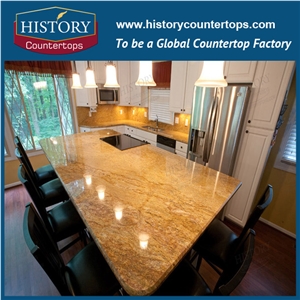 Madura Gold Natural Stone Prefabricated Kitchen Countertop on Sale, Best Seliing Kitchen Bar Tops with Custom Edging for Hospitality Projects Madura Gold Natural Stone Prefabricated Kitchen Countertop on Sale, Best Seliing Kitchen Bar Tops with Custom Edging for Hospitality Projects
