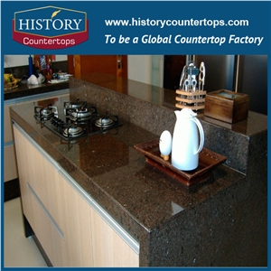 Polished Natural Stone,Building Material,Cafe Imperial Brown Granite Kitchen Countertops,Work Tops,Bar Tops,Kitchen Island Tops for Sales