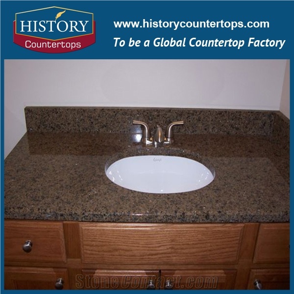Precut Half Bullnose Natural Stone Bathroom Tops, Solid Surface Bathroom Vanity for Granite Tops, Best Price Kitchen Island Countertops for Multi-Family Projects