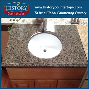 Precut Half Bullnose Natural Stone Bathroom Tops, Solid Surface Bathroom Vanity for Granite Tops, Best Price Kitchen Island Countertops for Multi-Family Projects