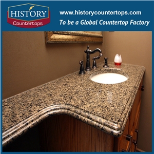 Precut Half Bullnose Natural Stone Bathroom Tops, Solid Surface Bathroom Vanity for Granite Tops, Best Price Kitchen Island Countertops for Multi-Family Projects
