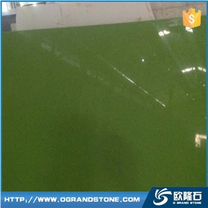 Engineered Glass Green Quartz Stone Slabs Engineered Glass Green Quartz Stone Slabs