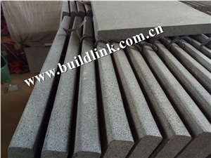 Dark Bluestone Sawn 200# Pool Coping Tiles, Hainan Black Basalt Sawn 200 Grit Pool Coping Tiles
