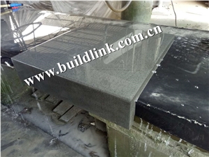 Hainan Dark Basalt Sawn 200# Pool Coping Tiles, Hainan Black Basalt Sawn 200 Grit Pool Coping Tiles