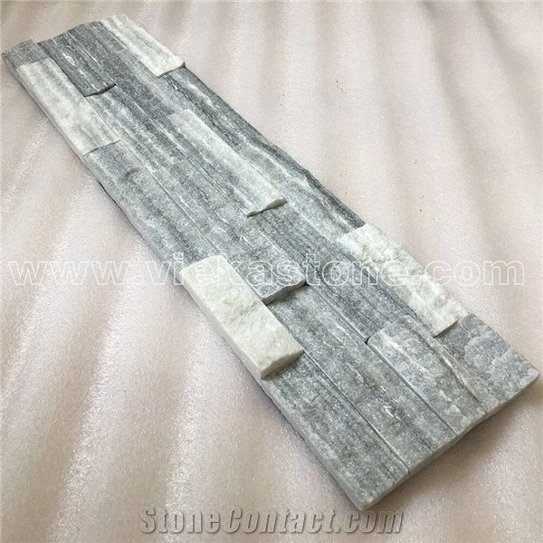 China Cloud Grey Quartzite Fireplace Stacked Stone Veneer Feature Wall Cladding Panel Ledge Stone Rock Split Face Mosaic Tile Landscaping Building Interior & Exterior Decor Natural Culture Stone 60x15