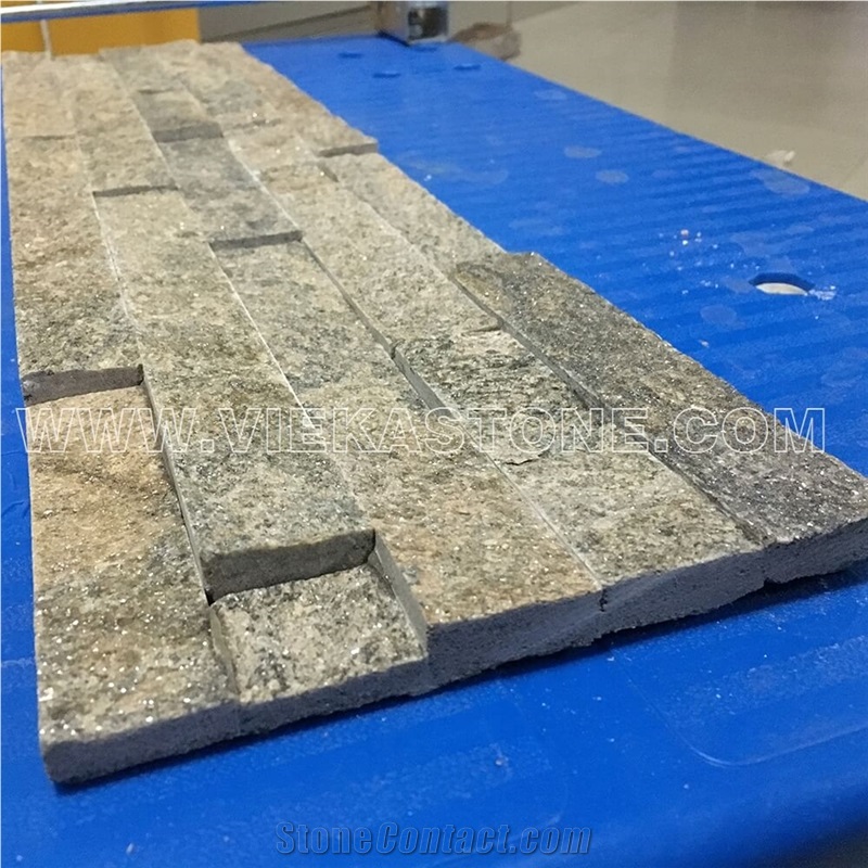 China Grey Quartzite Fireplace Stacked Stone Veneer Feature Wall Cladding Panel Ledge Stone Rock Natural Split Face Mosaic Tile Landscaping Building Interior & Exterior Decor Culture Stone 60x15cm