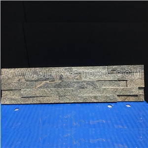 China Grey Quartzite Fireplace Stacked Stone Veneer Feature Wall Cladding Panel Ledge Stone Rock Natural Split Face Mosaic Tile Landscaping Building Interior & Exterior Decor Culture Stone 60x15cm