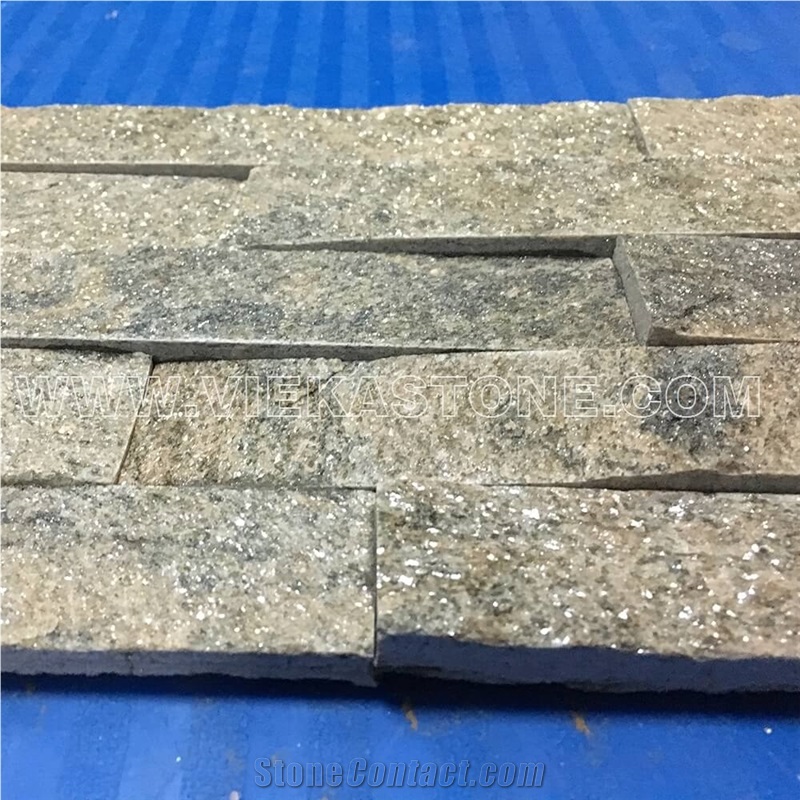 China Grey Quartzite Fireplace Stacked Stone Veneer Feature Wall Cladding Panel Ledge Stone Rock Natural Split Face Mosaic Tile Landscaping Building Interior & Exterior Decor Culture Stone 60x15cm