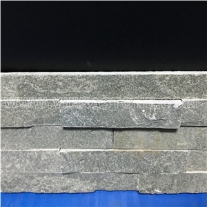 China P013 Green Slate Fireplace Stacked Stone Veneer Feature Wall Cladding Panel Ledge Stone Rock Natural Split Face Mosaic Tile Landscaping Building Interior & Exterior Decor Culture Stone 60x15cm