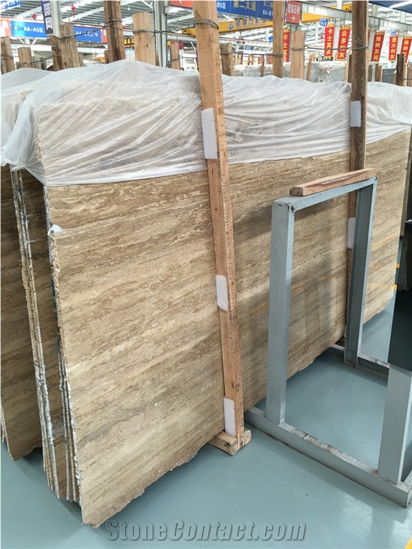 Quarry Direct Supply Cafe Travertine Iran Brown Travertine Slabs & Tiles & Flooring Tiles & Wall Cladding, Brown Polished Travertine Tiles & Slabs for Interior Decoration