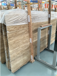 Quarry Direct Supply Cafe Travertine Iran Brown Travertine Slabs & Tiles & Flooring Tiles & Wall Cladding, Brown Polished Travertine Tiles & Slabs for Interior Decoration