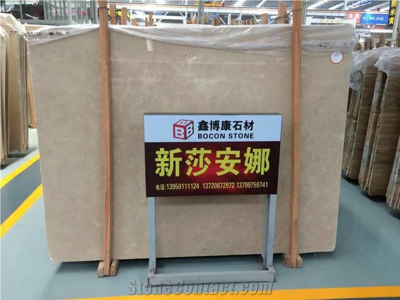 Quarry Direct Supply New Royal Botticino Marble Honey Cream Marble Iran Beige Marble Slabs & Tiles & Flooring Tiles & Wall Cladding, Beige Polished Marble Tiles & Slabs for Interior Decoration