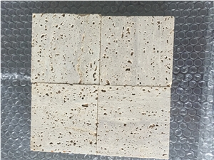 Quarry Direct Supply Rome Travertine Iran Beige Travertine Slabs & Tiles & Floor Covering Tiles & Wall Tiles, No Polished Cutting Surface Rough Surface with Holes Rome Beige Travertine Tiles & Slabs
