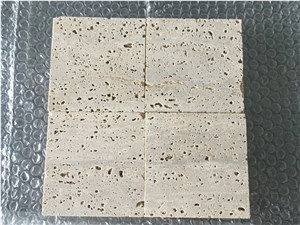 Quarry Direct Supply Rome Travertine Iran Beige Travertine Slabs & Tiles & Floor Covering Tiles & Wall Tiles, No Polished Cutting Surface Rough Surface with Holes Rome Beige Travertine Tiles & Slabs