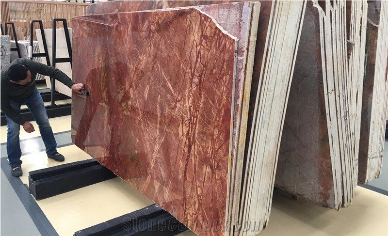 Quarry Direct Supply Rosso Damasco Marble Black Gold Marble Italian Red Marble Thin Tiles & Flooring Tiles & Wall Cladding & Slabs, Polished Luxury Red Marble Tiles & Slabs for Interior Decoration
