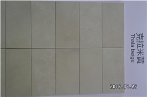 Quarry Direct Supply Thala Beige Tunisia Beige Limestone Slabs & Thin Tiles & Flooring Tiles & Wall Cladding, Beige Polished Limestone Tiles & Slabs for Interior Decoration