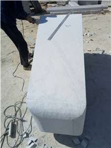 G358 Silver Grey Granite Flame Surface Park Bench Blocks Steps for Garden